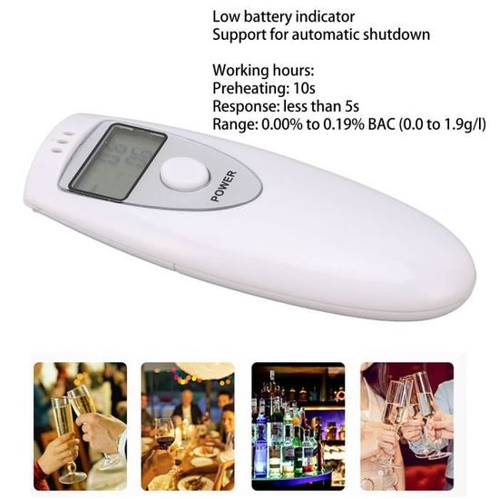 Alcootest Précis TS21 - Testeur Alcoolémie Portable Sans Fil Avec Écran LCD