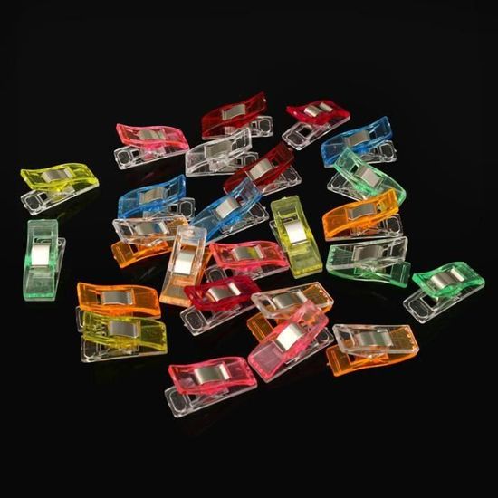 Lot De 50 Pinces De Couture En Plastique Multicolores - Multifonction, Avec Ressort Acier - Pour Tissu, Patchwork, Bricolage