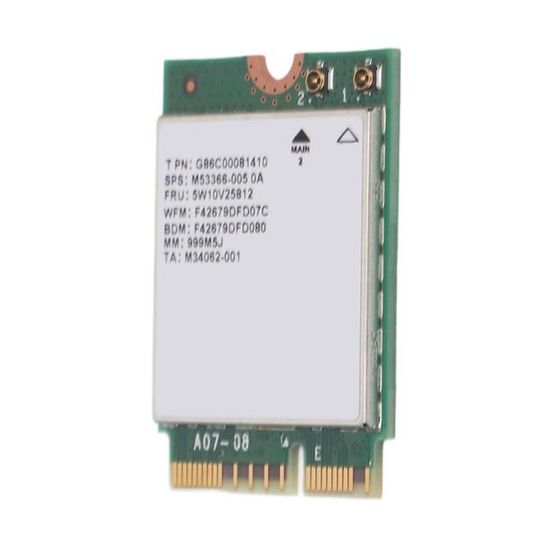 Carte sans fil WiFi 6 Carte Réseau WiFi 6E AX211NGW, Adaptateur WiFi sans Fil Tribande, BT5.2