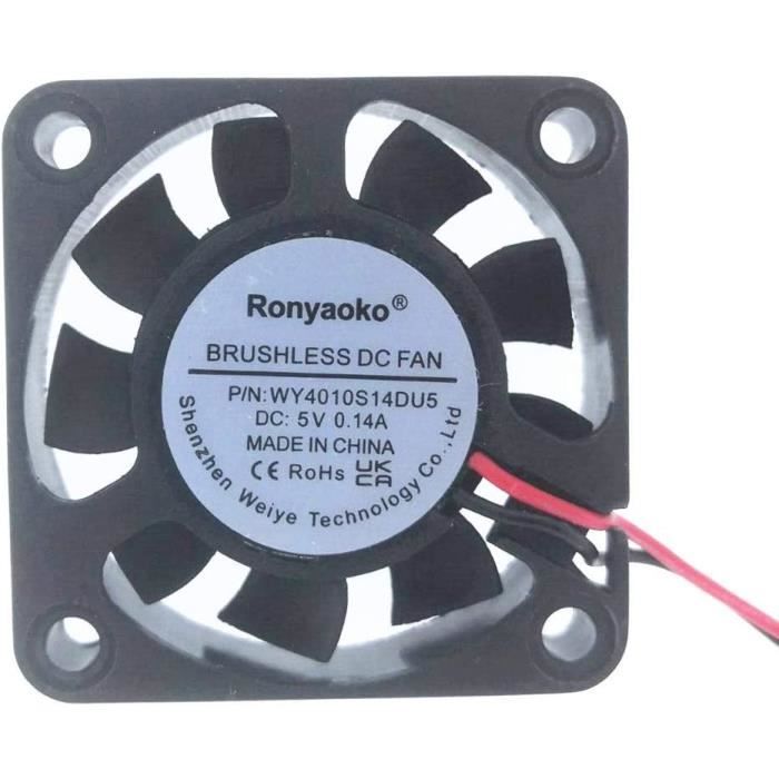 KIMISS Ventilateur de Refroidissement de Moteur RC 40 X 40 Mm – Ventilateur Haute Vitesse 28 000 Tr/min pour Modèles de Voitures F540 550 3650 3660 – Dissipateur Thermique Efficace en Aluminium avec
