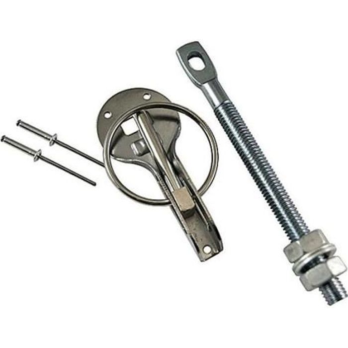 Attache Capot Dakar Alu/Acier -la paire