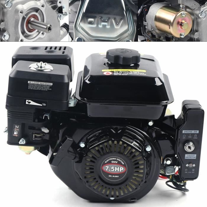4 temps 7,5 HP Go Kart Fendeuse de bûches Moteur à essence Moteur à démarrage électrique Puissance du moteur