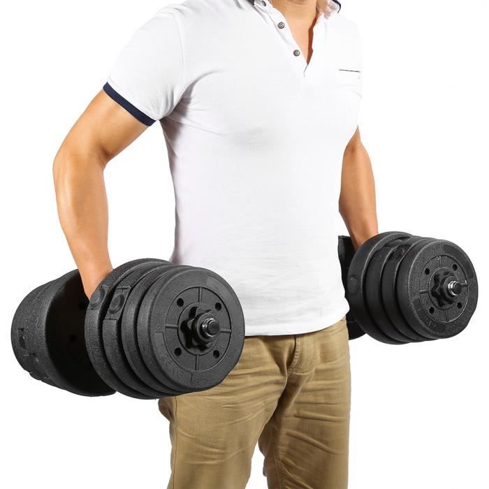 30 kg haltères mis en forme gym poids biceps triceps poids libres formation HB020 Haute Qualité