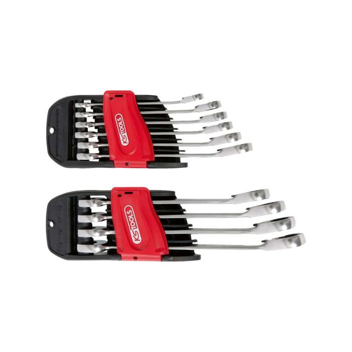 Jeu de clés mixtes cliquet KS TOOLS Gearplus - 10 pcs - Dents réversible 503.4620