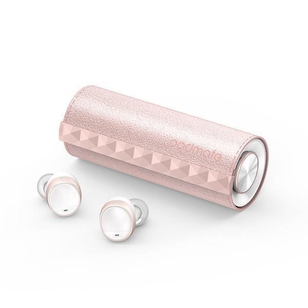 T3-PNK Padmate écouteurs sans Fil PaMu Scroll - Bluetooth 5.0 - Etanche IPX6 - Tactile - 3h30 d'autonomie - (Blanc/Rose)
