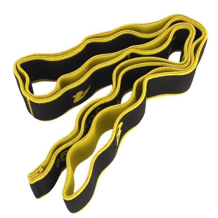 Atyhao Bande élastique de yoga Bande Élastique de Fitness Ceinture de Résistance de Yoga Accessoire Exercice Formation(Jaune)