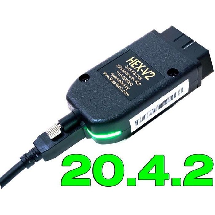 Interface HEX V2 VAGCOM 2021 VAG COM 21.3 pour diagnostic de voiture, pour VW, AUDI, Skoda, Seat, 20.12, polo 20.4.2