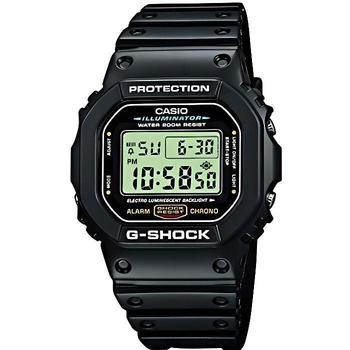 Casio G SHOCK Homme Digital Quartz Montre avec Bracelet en Caoutchouc DW 5600E 1VER
