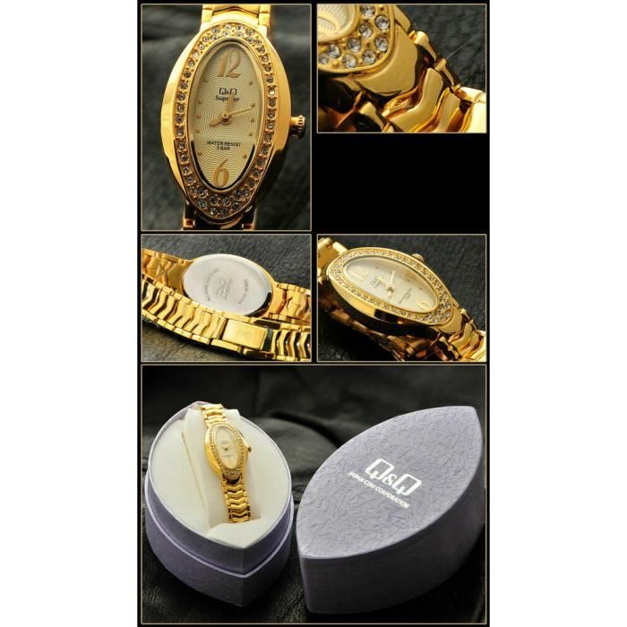 MONTRE FEMME CITIZEN Q Q SUPERIOR PLAQUÉE OR avec OXYDE de ZIRCONIUM