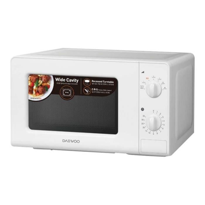 DAEWOO KOR-6LM07 Micro-ondes monofonction blanc - 20L - 7 niveaux de puissance - Pose libre