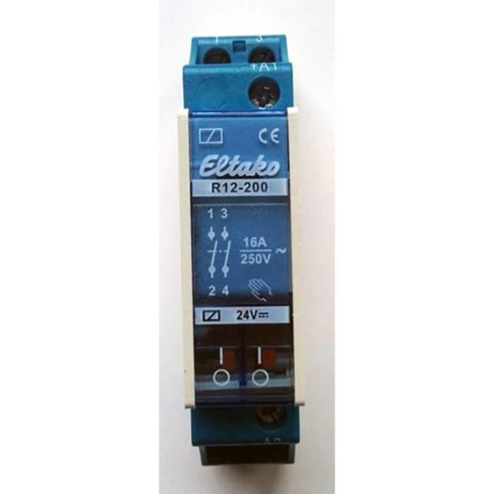 Relais de commutation Eltako R12-200-24V DC Tension nominale: 24 V Courant de commutation (max.): 8 A 2 NO (T) 1 pc(s)