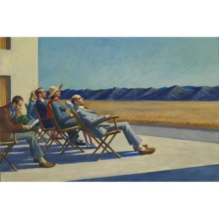Poster Affiche People In The Sun Edward Hopper Peinture Realisme Amerique 42cm x 64cm