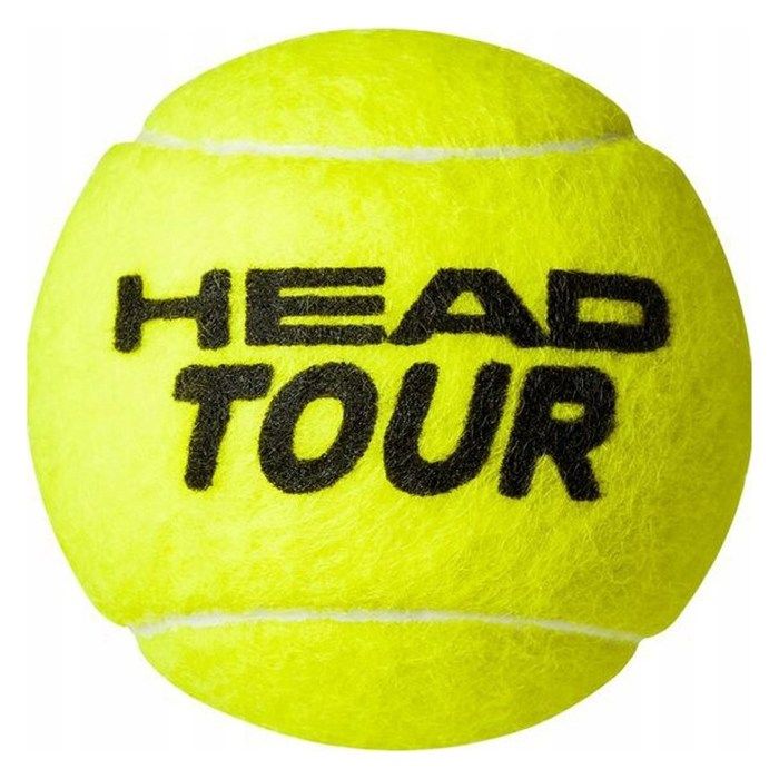 Balles de tennis Head tour tube de 4 balle - Head UNI Jaune Fluorescent