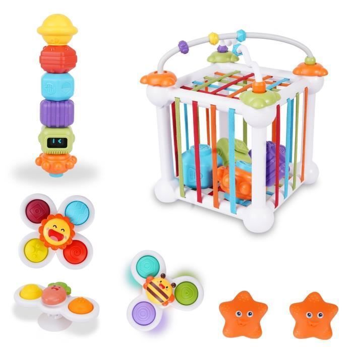 KENLUMO Lot de 14 Jouets Montessori pour Garçon et Fille, Trieur de Formes pour Bébé, Les Tout-Petits de 1 à 3 Ans