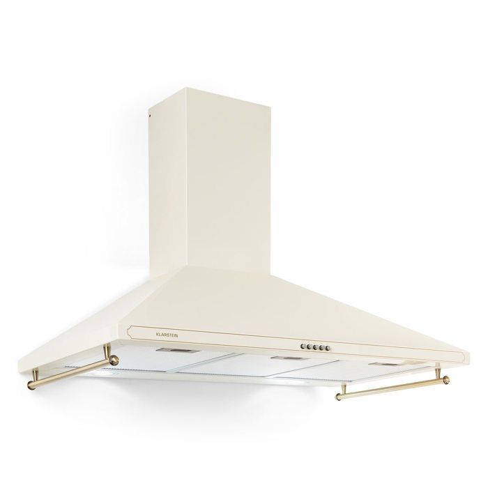 Hotte Victoria 90 - Klarstein - rétro design - 644,5 m³-h - 2 lampes LED - blanc
