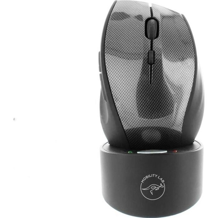 Mobility Lab ML300603 Souris sans fil Rechargeable sur Socle Carbone