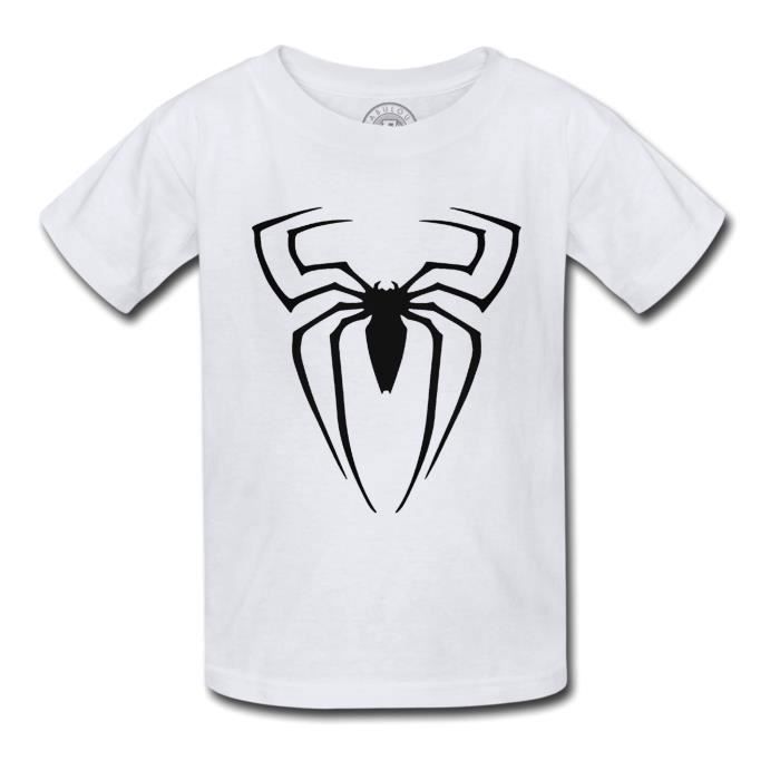 T-shirt Enfant Spiderman Logo Araignee Comics Anime Super Hero