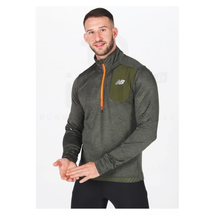 Veste Running NEW BALANCE Homme NB Impact Grid HZ Kaki / Orange AH 2020