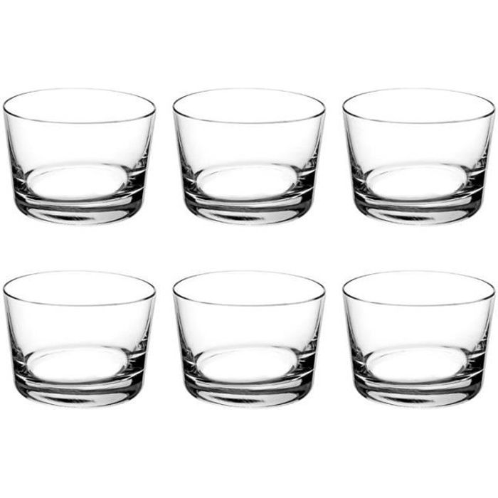 Lot de 6 Verrines en Verre -Bodega- 6cm Transparent