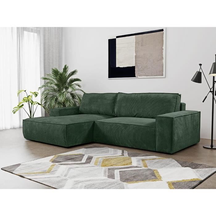 Canapé d'angle Velours Design Confort