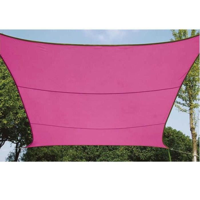 Voile d'ombrage carrée 3,6 m rose
