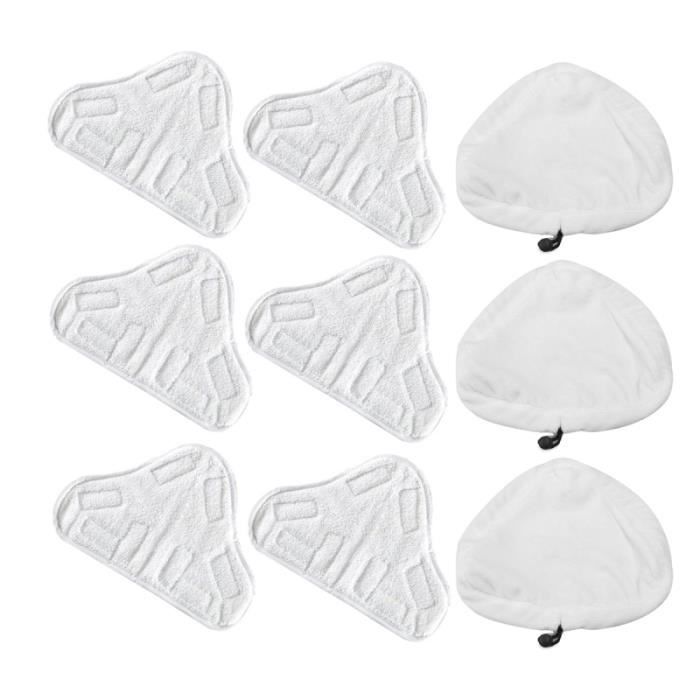 WINOMO Lingettes Microfibres 6pcs Style de Velcro + 3pcs du cordon de tirage pour H2O Mop X5 Balai Vapeur NETTOYEUR VAPEUR