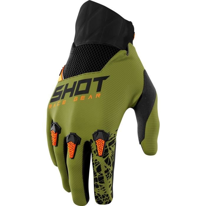 Shot gants cross devo Storm kaki