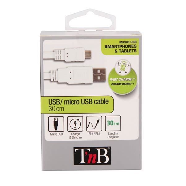 TNB Câble USB micro USB plat 0.3m