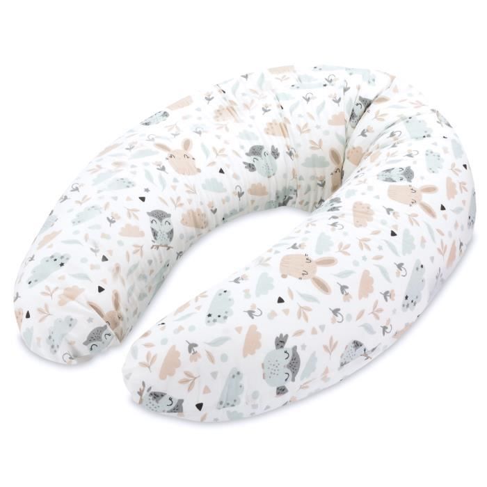Oreiller d'allaitement xxl oreiller dormeur latéral - Coton Oreiller de grossesse oreiller de positionnement adultes Hiboux