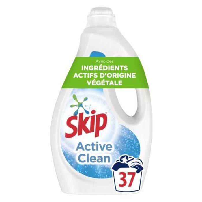 SKIP Lessive liquide active clean 37 lavages - 1.665l