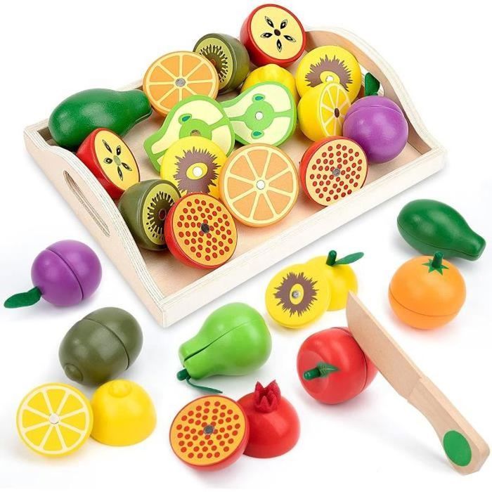 DINETTE - CUISINE Aliment Cuisine Fruits Magnetique à Découper imitant