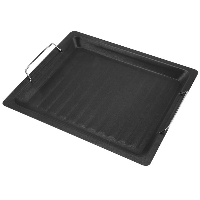 Poêle à barbecue - GIGICIAL - 30 x 25 cm - Antiadhésive - Fer - Noir