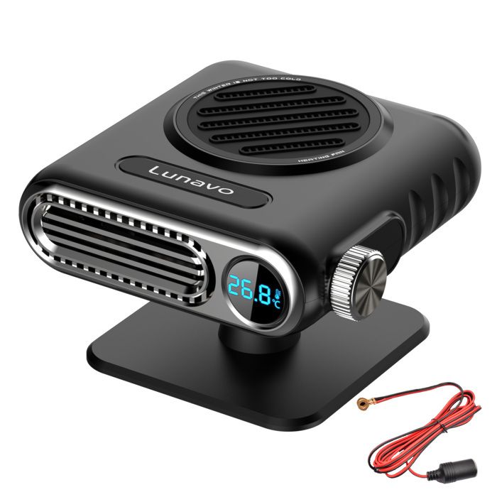 Désembueur Chauffage Voiture 12V - Ventilateur 4 Sorties 800W - Anti-Buée Automatique Pour Pare-brise