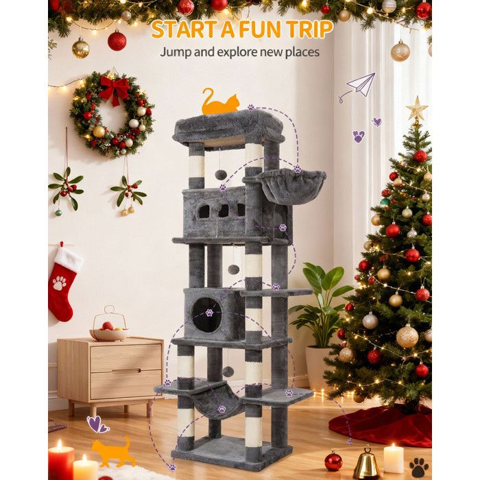 170 cm Grand Arbre à Chat Arbre pour Grand Chat