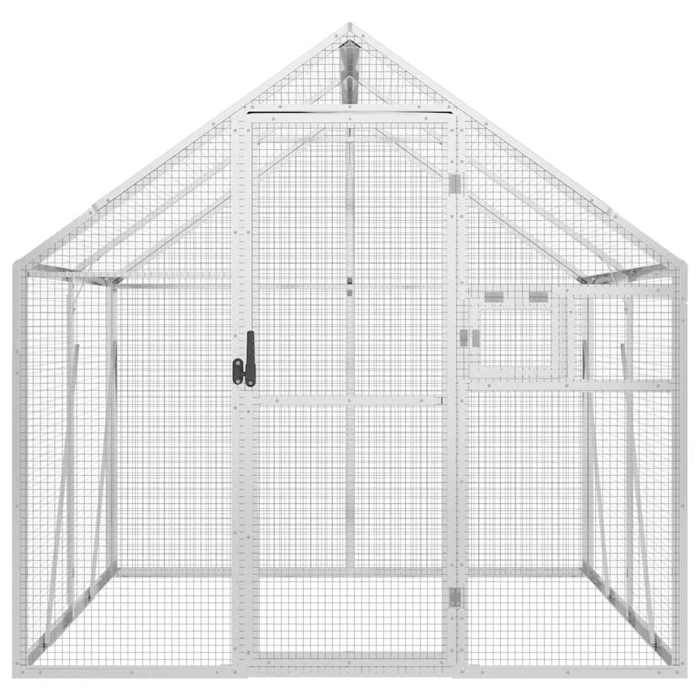 Volière pour Canaries Perroquet MVS - Volière argenté 179x2x185 m - aluminium - shop28287004