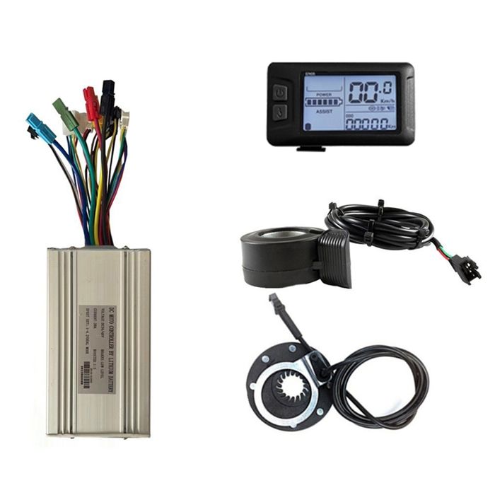 Kit Contrôleur Vélo Électrique 36V/48V 1000W 38A – 3 Modes, Sans Balais, Accélérateur + Écran LCD Pour Conversion