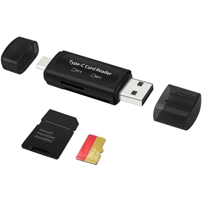 Lecteur de carte mémoire universel 2 en 1 USB OTG Micro USB TF SD