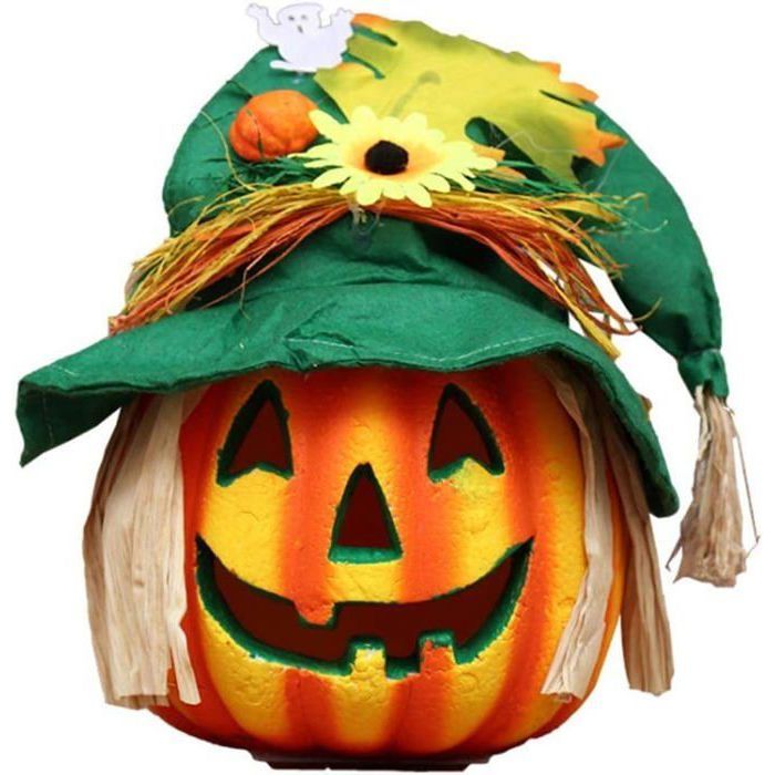 Lampe citrouille LED pour Halloween : décoration de jardin en mousse idéale pour les fêtes et la saison festive. YYV