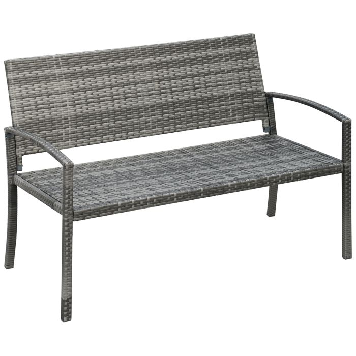 banquette de jardin banquette de parc optique en rotin avec cadre en acier pour 2 personnes banquette de balcon pouvant supporter j