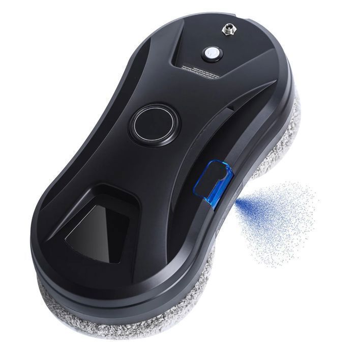 Robot Nettoyeur de Vitres Automatique avec Pulvérisateur Télécommande Détection des Bords 10 Lingettes Lavables