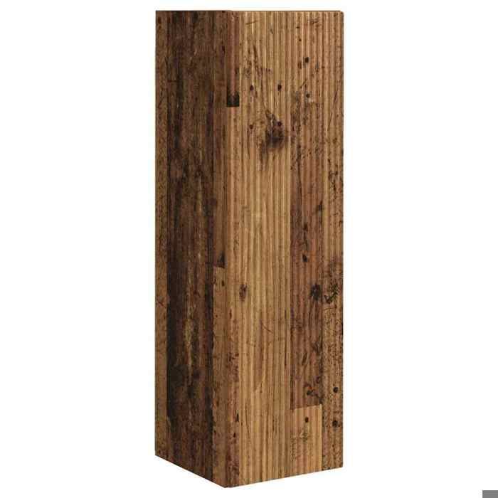 NEUF Armoires TV - Marron - Meuble TV mural - 2 pcs - pour maison - Bois Ancien 30x31x100 cm TT2062