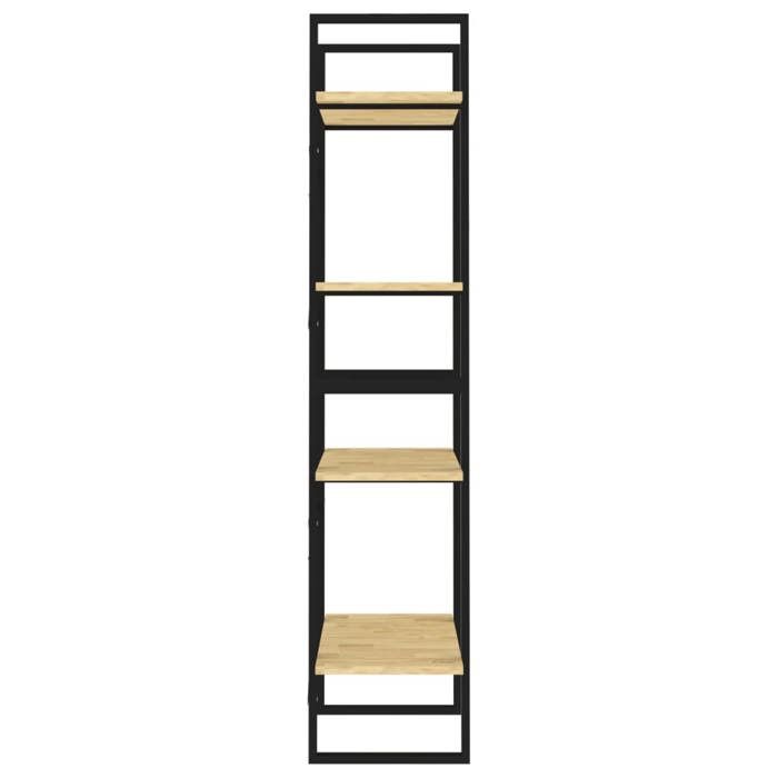 Cabinet de Livre SOLOMOON CHIC Bibliothèque à 4 niveaux - Pour salon/bureau - 60x30x140 cm Bois de pin massif BB858
