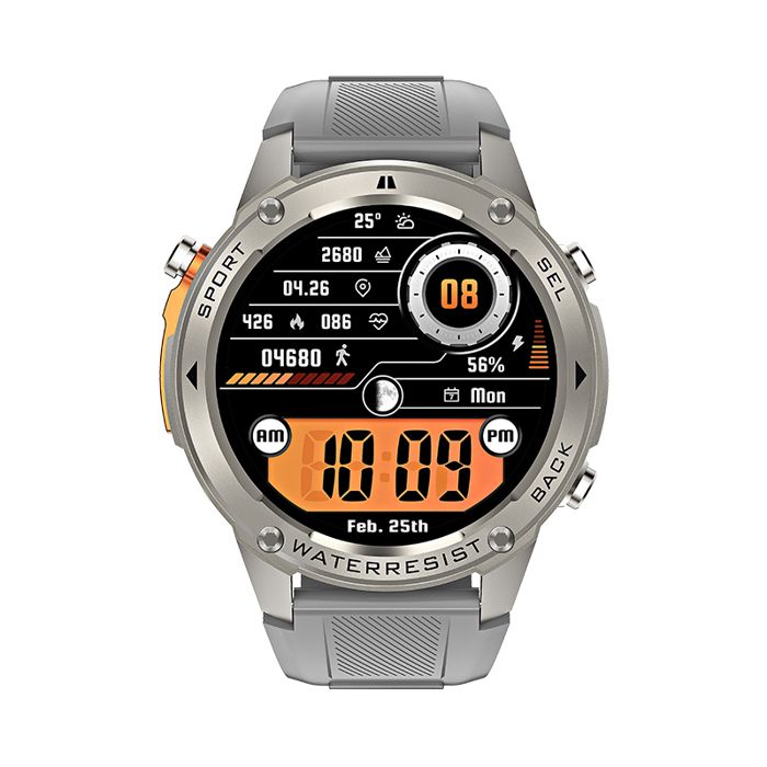 Montre intelligente de sport en plein air - RNCYN - DM56 - GPS - 1.43 AMOLED - Imperméable 5 ATM - Boussole - Altitude