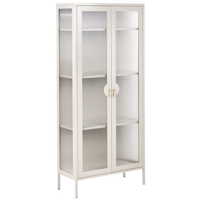 Armoire vitrine GLEORA Métal Beige clair Armoire vitrine GLEORA Métal Beige clair