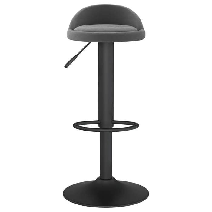 Gris ZENCORE® Siège Haute Pour cuisine - 36x38x(72-94)cm - 1 pcs - Tabouret de bar - gris foncé - Velours Top259000071