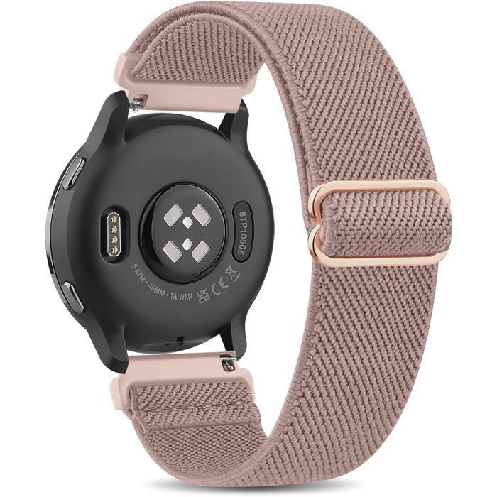 Bracelet nylon élastique 20 mm compatible Garmin Vivoactive 5 / Venu Sq / Venu 2 Plus / Forerunner 55/245/645 sport unisexe