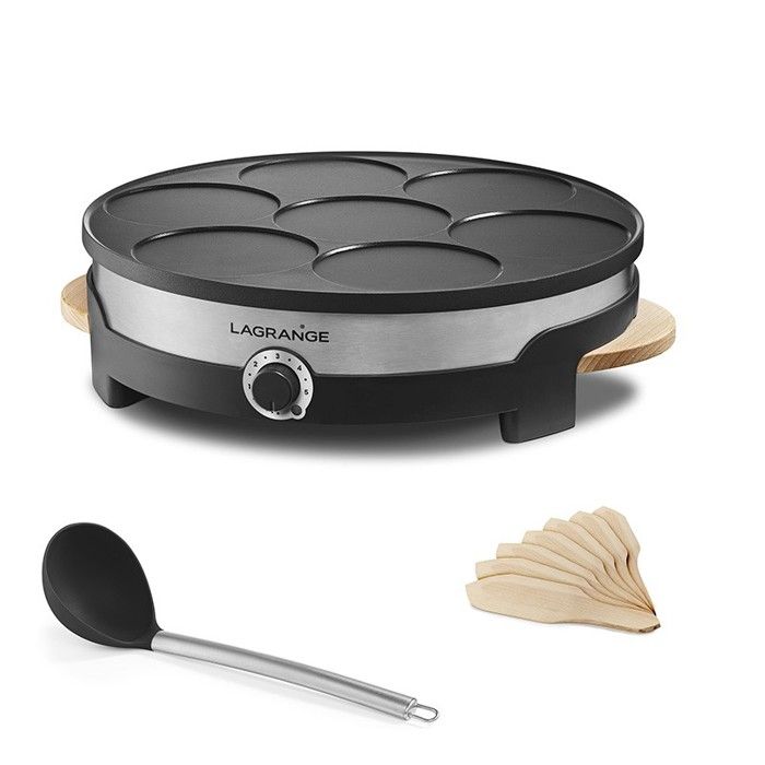 LAGRANGE Crêpière Tradi’ Plaques grande et mini crêpes 109015