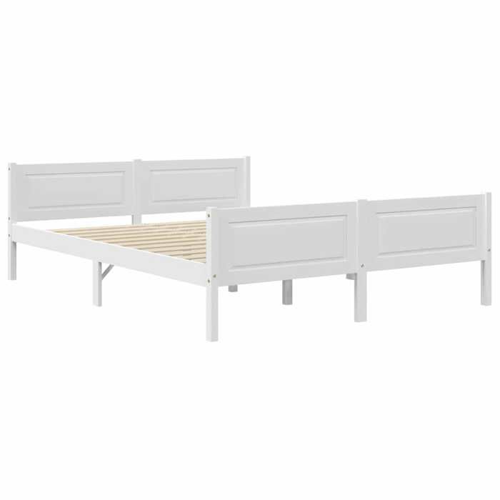 Mode Meuble de chambre - vidaxl - Cadre de lit sans matelas - bois massif de pin blanc 160x200 cm - pour maison N1B13716