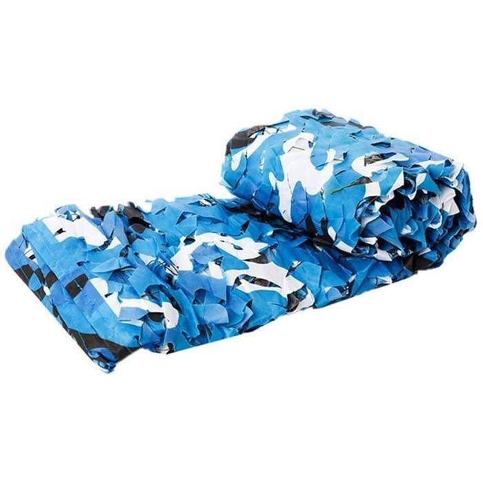 Filet de camouflage bleu 3x4m  - BEARWIN -  léger et durable filet camouflage rouleau de treillis de camouflage pour ombrage jardin