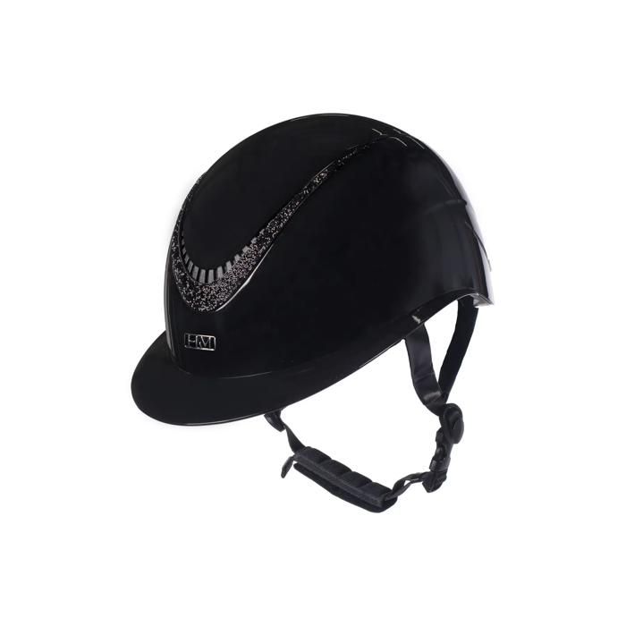 Casque déquitation femme HKM Alarion Brillant - noir/noir (9191) - Noir - L (58/60 cm) Casque déquitation femme HKM Alarion Brillant - noir/noir (9191) - Noir - L (58/60 cm)